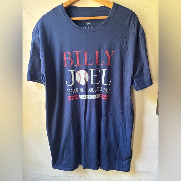 Billy Joel Mens XL Navy Blue Graphic Tour T-Shirt Fenway NWOT - Picture 2 of 5